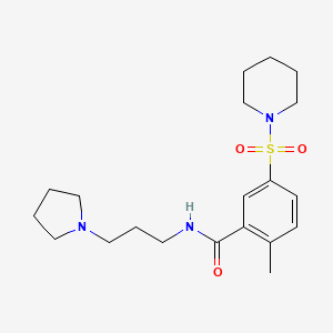 2-methyl-5-(1-piperidinylsulfonyl)-N-[3-(1-pyrrolidinyl)propyl]benzamide