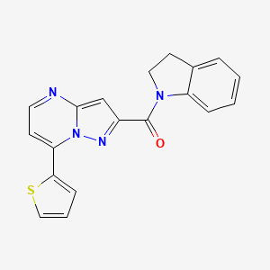 2,3-DIHYDRO-1H-INDOL-1-YL[7-(2-THIENYL)PYRAZOLO[1,5-A]PYRIMIDIN-2-YL]METHANONE