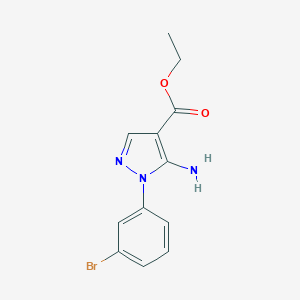 molecular formula C12H12BrN3O2 B454996 ethyl 5-amino-1-(3-bromophenyl)-1H-pyrazole-4-carboxylate CAS No. 494747-19-2
