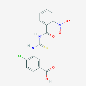 molecular formula C15H10ClN3O5S B4549964 4-chloro-3-({[(2-nitrophenyl)carbonyl]carbamothioyl}amino)benzoic acid CAS No. 532418-17-0