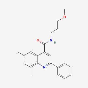 N-(3-methoxypropyl)-6,8-dimethyl-2-phenylquinoline-4-carboxamide