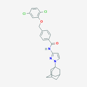 N-[1-(1-adamantyl)-1H-pyrazol-3-yl]-4-[(2,5-dichlorophenoxy)methyl]benzamide