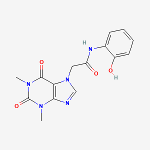 2-(1,3-dimethyl-2,6-dioxo-1,2,3,6-tetrahydro-7H-purin-7-yl)-N-(2-hydroxyphenyl)acetamide