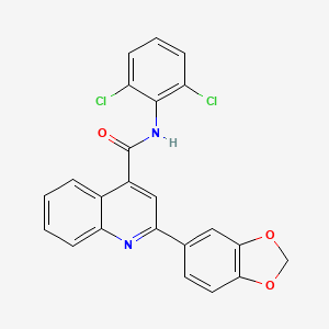 2-(1,3-benzodioxol-5-yl)-N-(2,6-dichlorophenyl)-4-quinolinecarboxamide