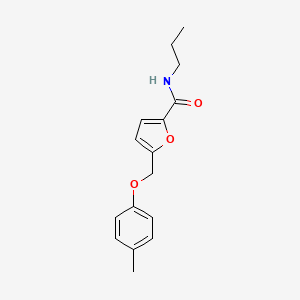 molecular formula C16H19NO3 B4550093 5-[(4-methylphenoxy)methyl]-N-propyl-2-furamide 