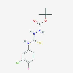 tert-butyl 2-{[(3-chloro-4-fluorophenyl)amino]carbonothioyl}hydrazinecarboxylate