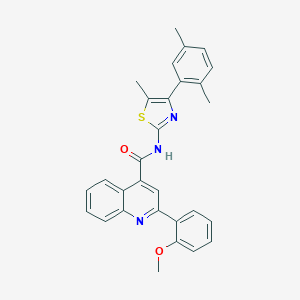 molecular formula C29H25N3O2S B455010 N-[4-(2,5-dimethylphenyl)-5-methyl-1,3-thiazol-2-yl]-2-(2-methoxyphenyl)quinoline-4-carboxamide 