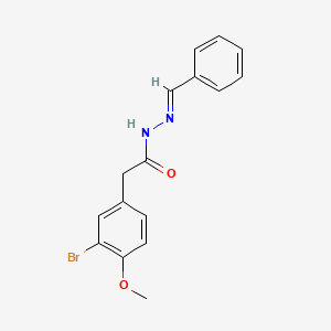 molecular formula C16H15BrN2O2 B4550104 N'-benzylidene-2-(3-bromo-4-methoxyphenyl)acetohydrazide 