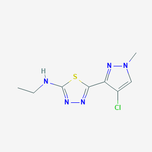 5-(4-chloro-1-methyl-1H-pyrazol-3-yl)-N-ethyl-1,3,4-thiadiazol-2-amine