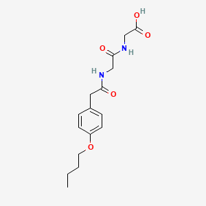 molecular formula C16H22N2O5 B4550110 N-[(4-butoxyphenyl)acetyl]glycylglycine 