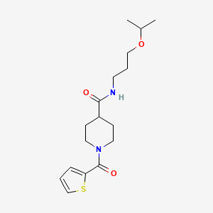 molecular formula C17H26N2O3S B4550127 N-[3-(PROPAN-2-YLOXY)PROPYL]-1-(THIOPHENE-2-CARBONYL)PIPERIDINE-4-CARBOXAMIDE 