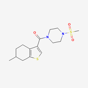 molecular formula C15H22N2O3S2 B4550128 [4-(Methylsulfonyl)piperazin-1-yl](6-methyl-4,5,6,7-tetrahydro-1-benzothiophen-3-yl)methanone 