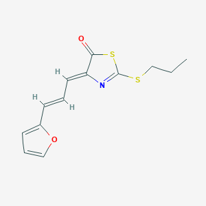 4-[3-(2-furyl)-2-propen-1-ylidene]-2-(propylthio)-1,3-thiazol-5(4H)-one