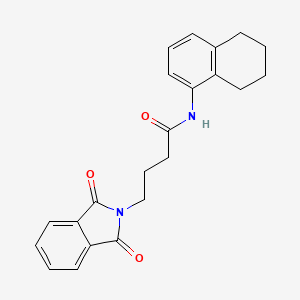 molecular formula C22H22N2O3 B4550150 4-(1,3-dioxoisoindol-2-yl)-N-(5,6,7,8-tetrahydronaphthalen-1-yl)butanamide 