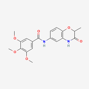 molecular formula C19H20N2O6 B4550157 3,4,5-trimethoxy-N-(2-methyl-3-oxo-3,4-dihydro-2H-1,4-benzoxazin-6-yl)benzamide 