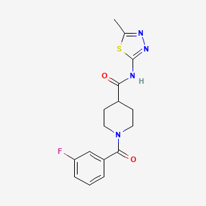 1-(3-fluorobenzoyl)-N-(5-methyl-1,3,4-thiadiazol-2-yl)piperidine-4-carboxamide