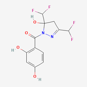 [3,5-bis(difluoromethyl)-5-hydroxy-4,5-dihydro-1H-pyrazol-1-yl](2,4-dihydroxyphenyl)methanone