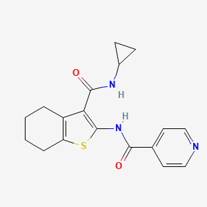 N-[3-(CYCLOPROPYLCARBAMOYL)-4,5,6,7-TETRAHYDRO-1-BENZOTHIOPHEN-2-YL]ISONICOTINAMIDE