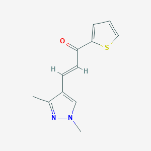 molecular formula C12H12N2OS B455020 3-(1,3-dimethyl-1H-pyrazol-4-yl)-1-(2-thienyl)-2-propen-1-one CAS No. 512810-49-0