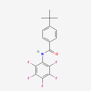 molecular formula C17H14F5NO B4550208 4-(2-METHYL-2-PROPANYL)-N-(PENTAFLUOROPHENYL)BENZAMIDE 