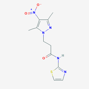 3-{4-nitro-3,5-dimethyl-1H-pyrazol-1-yl}-N-(1,3-thiazol-2-yl)propanamide