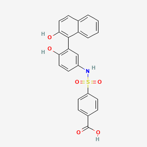 4-[[4-Hydroxy-3-(2-hydroxynaphthalen-1-yl)phenyl]sulfamoyl]benzoic acid