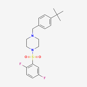 molecular formula C21H26F2N2O2S B4550246 1-[4-(TERT-BUTYL)BENZYL]-4-[(2,5-DIFLUOROPHENYL)SULFONYL]PIPERAZINE 