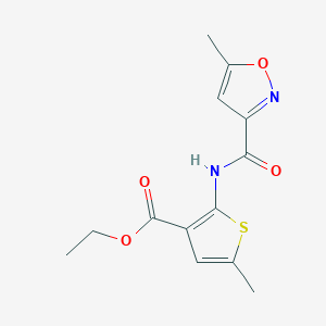 molecular formula C13H14N2O4S B4550261 ETHYL 5-METHYL-2-(5-METHYL-1,2-OXAZOLE-3-AMIDO)THIOPHENE-3-CARBOXYLATE 