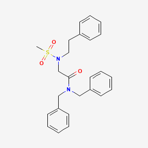 molecular formula C25H28N2O3S B4550268 N,N-dibenzyl-N~2~-(methylsulfonyl)-N~2~-(2-phenylethyl)glycinamide 