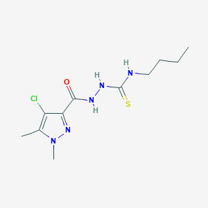 N-butyl-2-[(4-chloro-1,5-dimethyl-1H-pyrazol-3-yl)carbonyl]hydrazinecarbothioamide