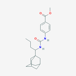 molecular formula C23H32N2O3 B4550281 methyl 4-[({[1-(1-adamantyl)butyl]amino}carbonyl)amino]benzoate 