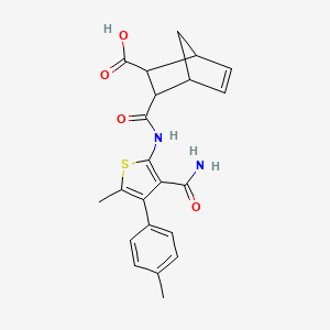 3-({[3-(aminocarbonyl)-5-methyl-4-(4-methylphenyl)-2-thienyl]amino}carbonyl)bicyclo[2.2.1]hept-5-ene-2-carboxylic acid