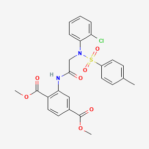 dimethyl 2-({N-(2-chlorophenyl)-N-[(4-methylphenyl)sulfonyl]glycyl}amino)terephthalate