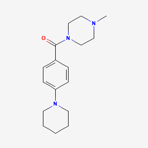 molecular formula C17H25N3O B4550312 1-methyl-4-[4-(1-piperidinyl)benzoyl]piperazine 