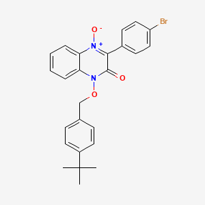 molecular formula C25H23BrN2O3 B4550336 3-(4-bromophenyl)-1-[(4-tert-butylbenzyl)oxy]-2(1H)-quinoxalinone 4-oxide 