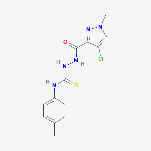 2-[(4-chloro-1-methyl-1H-pyrazol-3-yl)carbonyl]-N-(4-methylphenyl)hydrazinecarbothioamide