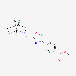 molecular formula C17H19N3O3 B4550371 methyl 4-{5-[(1S*,4S*)-2-azabicyclo[2.2.1]hept-2-ylmethyl]-1,2,4-oxadiazol-3-yl}benzoate 