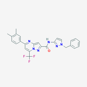 N-(1-benzyl-1H-pyrazol-3-yl)-5-(3,4-dimethylphenyl)-7-(trifluoromethyl)pyrazolo[1,5-a]pyrimidine-2-carboxamide