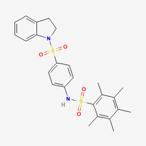 N-[4-(2,3-dihydro-1H-indol-1-ylsulfonyl)phenyl]-2,3,4,5,6-pentamethylbenzenesulfonamide