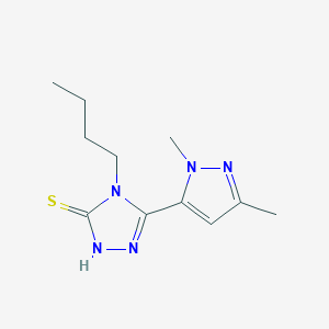 molecular formula C11H17N5S B455040 4-butyl-5-(1,3-dimethyl-1H-pyrazol-5-yl)-4H-1,2,4-triazole-3-thiol 