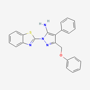 molecular formula C23H18N4OS B4550401 1-(1,3-benzothiazol-2-yl)-3-(phenoxymethyl)-4-phenyl-1H-pyrazol-5-amine 