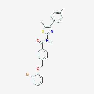 4-[(2-bromophenoxy)methyl]-N-[5-methyl-4-(4-methylphenyl)-1,3-thiazol-2-yl]benzamide