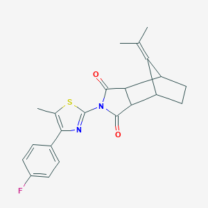 4-[4-(4-Fluorophenyl)-5-methyl-1,3-thiazol-2-yl]-10-(1-methylethylidene)-4-azatricyclo[5.2.1.0~2,6~]decane-3,5-dione