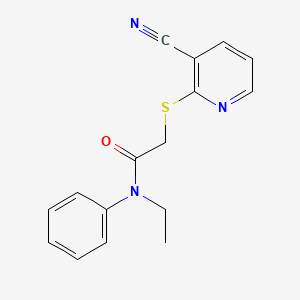 2-[(3-cyanopyridin-2-yl)sulfanyl]-N-ethyl-N-phenylacetamide