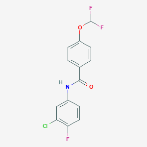 N-(3-chloro-4-fluorophenyl)-4-(difluoromethoxy)benzamide