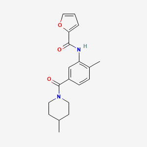 N-{2-methyl-5-[(4-methyl-1-piperidinyl)carbonyl]phenyl}-2-furamide