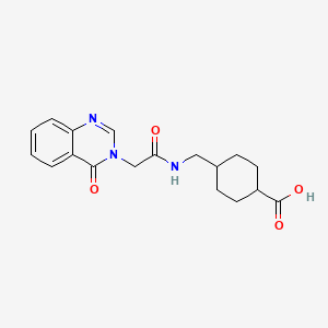 molecular formula C18H21N3O4 B4550511 4-{[2-(4-OXO-3,4-DIHYDROQUINAZOLIN-3-YL)ACETAMIDO]METHYL}CYCLOHEXANE-1-CARBOXYLIC ACID 