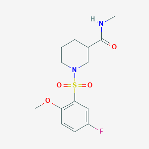 1-(5-FLUORO-2-METHOXYBENZENESULFONYL)-N-METHYLPIPERIDINE-3-CARBOXAMIDE