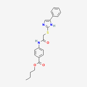 molecular formula C22H23N3O3S B4550577 butyl 4-({[(4-phenyl-1H-imidazol-2-yl)sulfanyl]acetyl}amino)benzoate CAS No. 400751-61-3