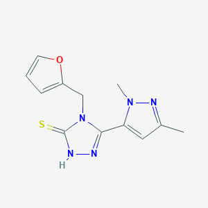 5-(1,3-DIMETHYL-1H-PYRAZOL-5-YL)-4-(2-FURYLMETHYL)-4H-1,2,4-TRIAZOL-3-YLHYDROSULFIDE